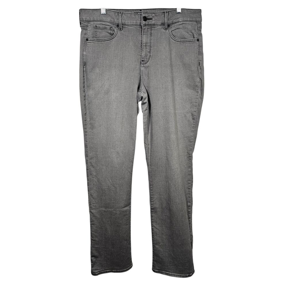 NYDJ for Chico's Flawless Contour Straight Leg Jeans in Dark Gray Size 14